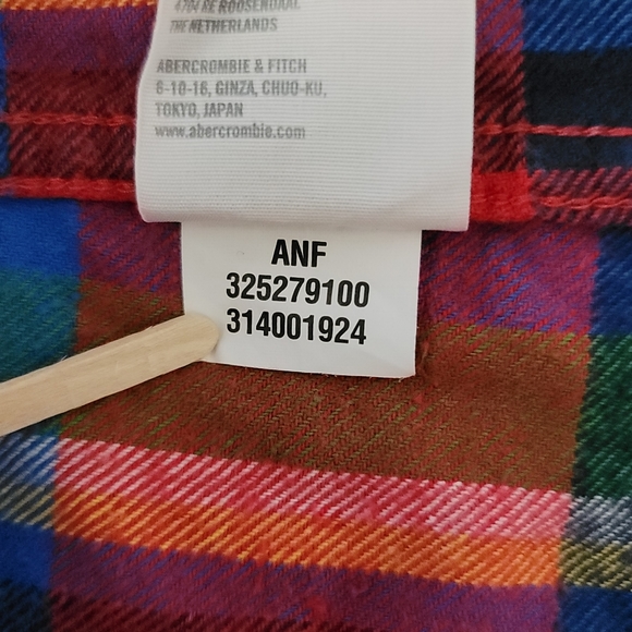 Y2K HOLLISTER ABERCROMBIE Flannel Red Plaid Colorful Size Womens S Pockets - Picture 12 of 12